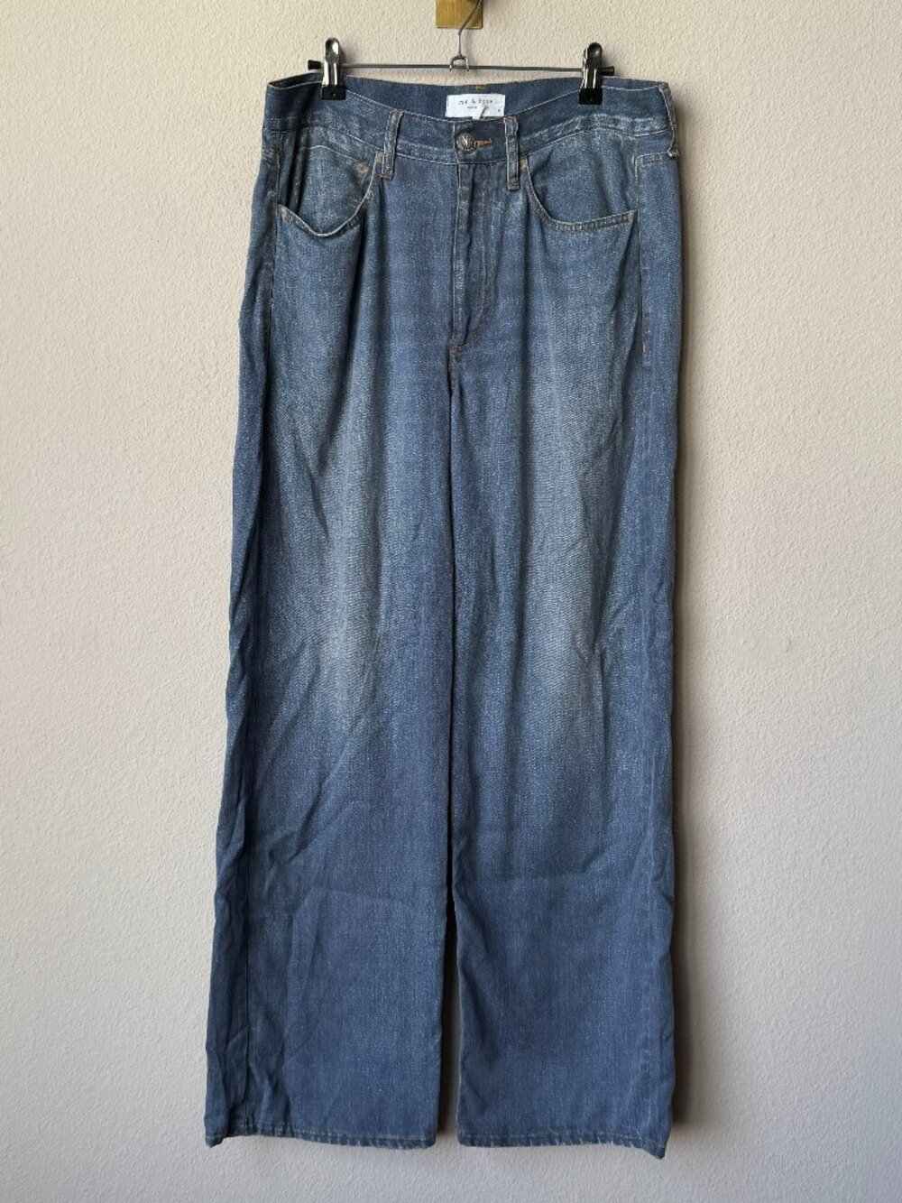 Rag & Bone Miramar Viral Wide Leg Faux Jeans Size 27 - Picture 2 of 5